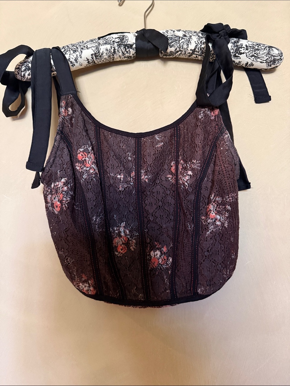 Free people floral lace  Crop Top size small